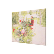 Sommer in Sundborn, 1913, von einem Handels- prin Leinwand Drucke