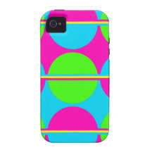 Sommer-Limone grüne heißes Rosa-aquamarine Kreis-S iPhone 4/4S Cover