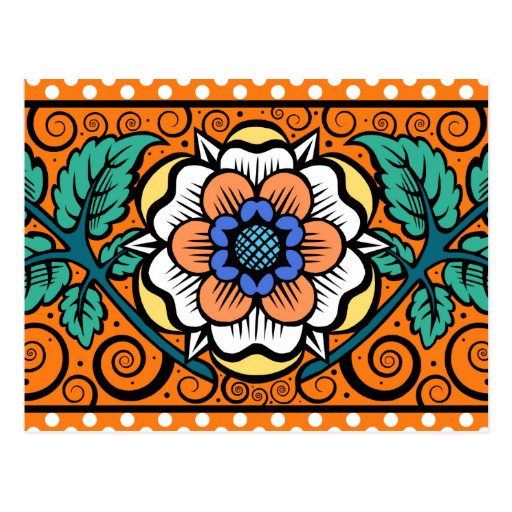 Sommer-Primel in der Orange - Postkarte