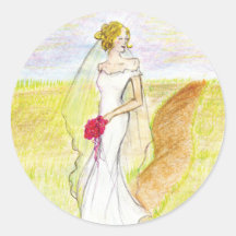 Sommer Romance Runde Sticker
