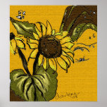 SOMMER-SONNENBLUMEN PLAKATDRUCK