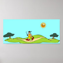 Sommer-Übungs-lustiges Plakat