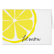 Sommer-Zitrusfrucht-Zitrone Notecard Karten