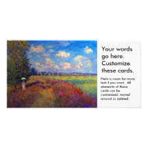 Sommerkunstimpressionist-Mohnblumenfelder durch Mo Foto Grußkarte