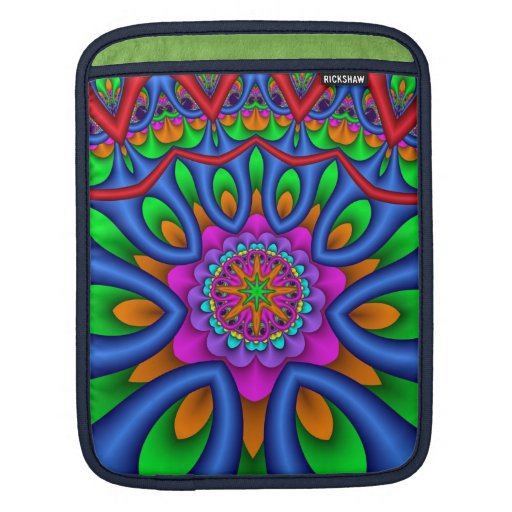 Sommerzeit-Blume, dekorative Fraktal iPad Hülse Sleeve Für iPads