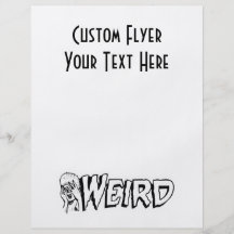 SONDERBAR - Retro Monster-Mädchen-Schwarzes u. Wei Flyerdruck