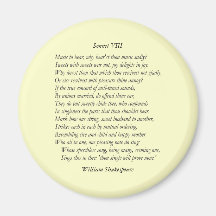 Sonett # 8 durch William Shakespeare Magnete