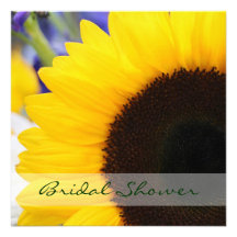 Sonnenblume-Brautparty-Quadrat Individuelle Einladung