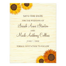 Sonnenblume, die Save the Date Karte wedding ist Personalisierte Ankündigungskarten