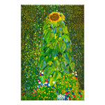 Sonnenblume-Druck Gustav Klimt Kunstfoto