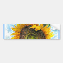Sonnenblume-Flora-Malerei - multi Autoaufkleber