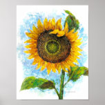 Sonnenblume-Flora-Malerei - multi Plakatdrucke