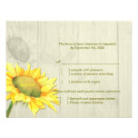 Sonnenblume-Hochzeit UAWG + Menü-Wahl (4.25x5.5) Individuelle Ankündigungskarte