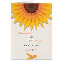 Sonnenblume-Hochzeits-Einladung UAWG Karte