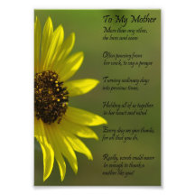 Sonnenblume-Mutter Appriciation danken Ihnen Gedic Foto Druck