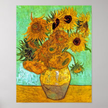 Sonnenblume-Plakat Van Gogh zwölf