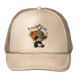Sonnenblume-und Panda-Erde Baseball Cap