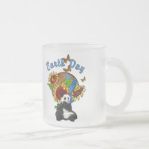 Sonnenblume-und Panda-Erde Tee Tasse