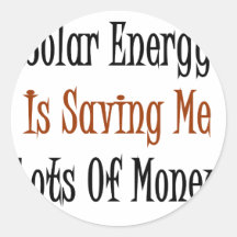 Sonnenenergie rettet mir Lose Geld Stickers