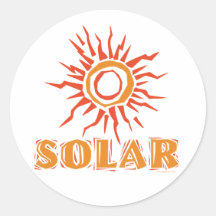 Sonnenenergie Runde Sticker