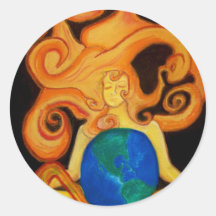 Sonnenenergie und Mutter Erde Sticker
