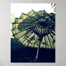 Sonnenschirm an einem sonnigen Tag Poster