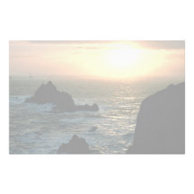 Sonnenuntergang am Land's End beim kornischen Rivi Personalisiertes Druckpapier