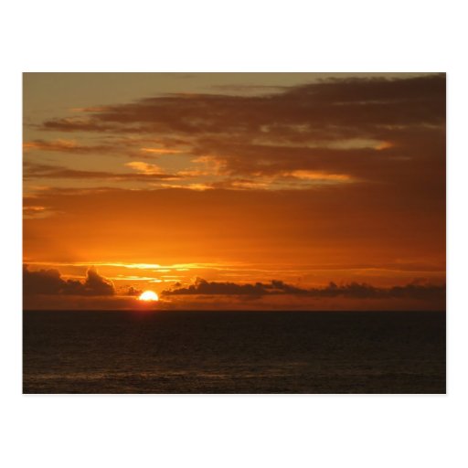 Sonnenuntergang an der Seepostkarte