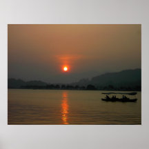 Sonnenuntergang auf Westsee Plakatdruck