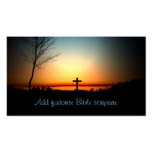 Sonnenuntergang-christliches Kreuz Visitenkarten Vorlage