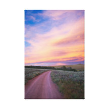 Sonnenuntergang-HinterLeinwand-Druck Leinwand Drucke