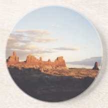 Sonnenuntergang in den Bögen, Utah Bierdeckel