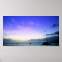 Sonnenuntergang in Lahaina, Hawaii Plakat