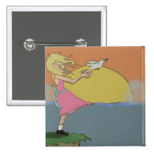 Sonnenuntergang-Knopf Anstecknadel