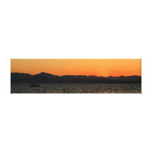 Sonnenuntergang nahe Tolo Griechenland Galerie Falt Leinwand