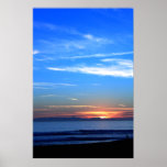 Sonnenuntergang-Ozean-Blau Posterdrucke