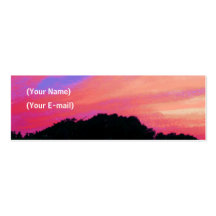 Sonnenuntergang-Profil-Karte Visitenkarte