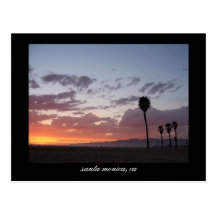 Sonnenuntergang: Santa Monica, Ca Postkarte