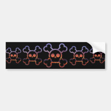 Sonnenuntergang-Schädel u. Knochen-Autoaufkleber