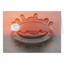 Sonnenuntergang-Schnaps-Kreuzfahrt Grußkarte