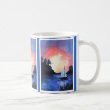 Sonnenuntergang-Segel-Becher Kaffeetassen