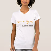 Sonnenuntergang-Straßen-Massachusetts-Klassiker T-shirts