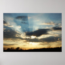 Sonnenuntergang-Ströme Plakatdruck