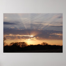 Sonnenuntergang strömt 2 im Land. Durch Peeka. Plakatdrucke