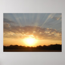 Sonnenuntergang strömt 3 im Land. Durch Peeka. Plakatdruck