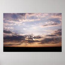 Sonnenuntergang strömt 5 im Land. Durch Peeka. Poster