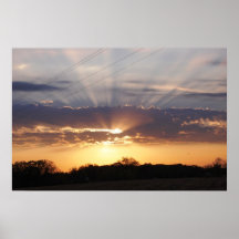 Sonnenuntergang strömt 6 im Land. Durch Peeka. Posterdrucke