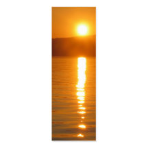 Sonnenuntergang über Fjord-Lesezeichen Visitenkartenvorlage