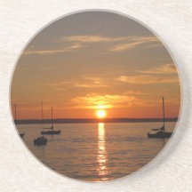 Sonnenuntergang über Lummi Insel Bierdeckel