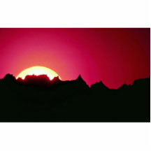 Sonnenuntergang über Ödlandspitze Photo Skulptur